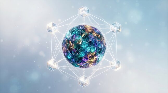 A vibrant abstract representation of earth symbolizing global unity and the spirit of labor day celebrations
