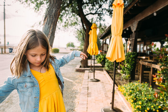 girl in a park during autumn