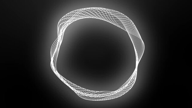 Abstract white organic wavy lines morphing on a dark background. Perfect for modern technology, elegant presentations, and minimalist advertising.
