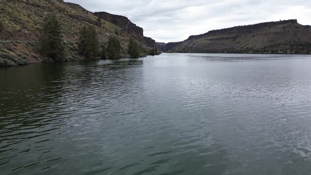 The surface of Lake Billy Chinook - The Cove Palisades State Park, Oregon
