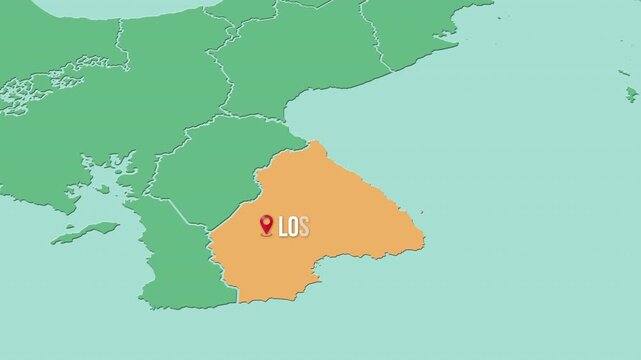 Mapa de Panam&aacute; con divisi&oacute;n pol&iacute;tica resaltando la provincia de Los Santos 
