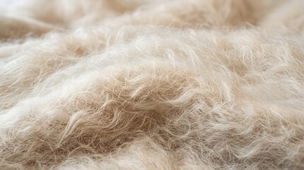 Fototapeta premium Close-up of ultra-soft cashmere wool fabric texture with delicate natural fibers and warm neutral tones