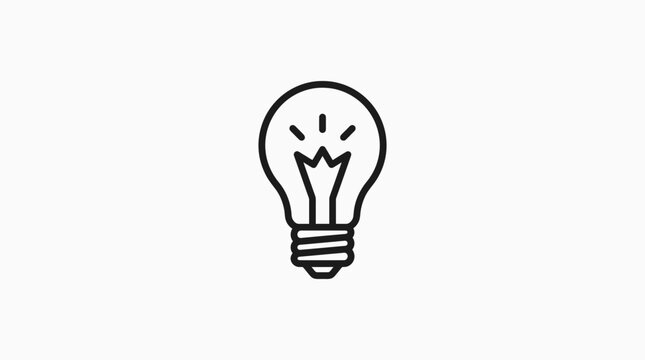 Creative lightbulb icon symbolizing innovation and bright ideas.