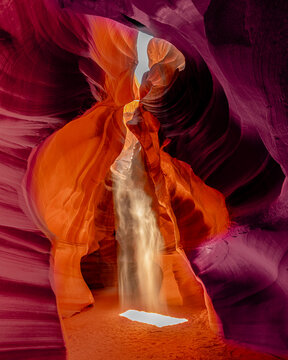 Spiritual Presence in a Ray of Light, Antelope Canyon
