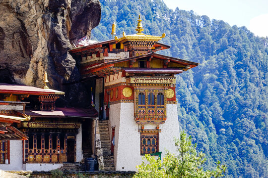 Bhutan, Paro, Taktshang the famous Monastery Tiger Nest	
