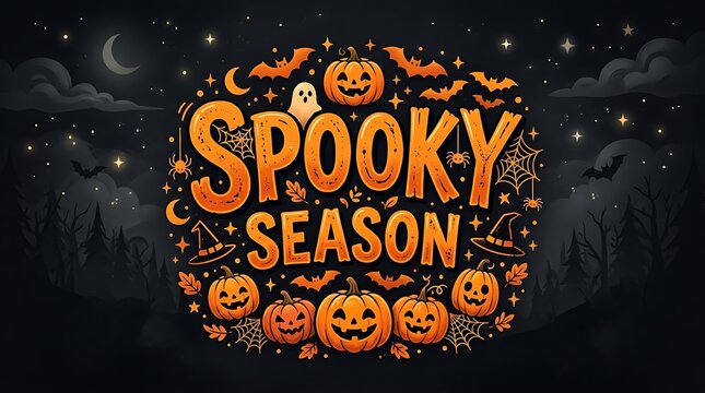 Spooky halloween season vector illustration
