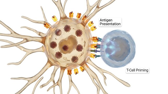 Antigen presentation and t cell priming cellular interaction with presentation