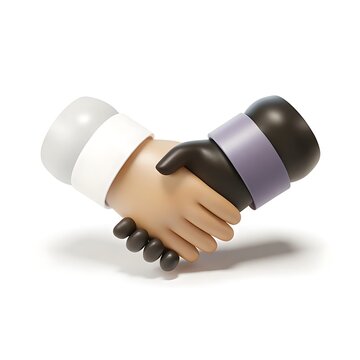 3d illustration of a professional handshake representing business partnership and successful cooperation