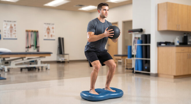 Balance Pad and Bosu Ball Stability