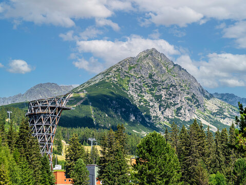 Tatras Tower and Mountain Landscape at Strbske Pleso Slovakia