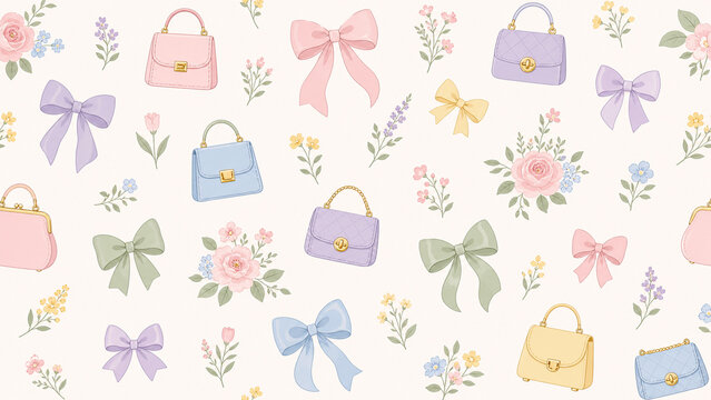 bows and flowers pattern