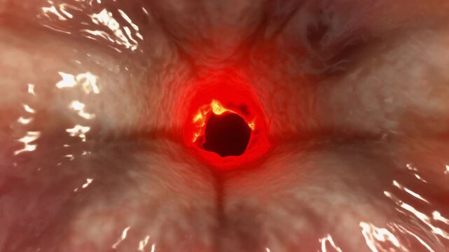 Taste Bud Gustatory Pore with Glowing Microcurrents in Tongue Papilla Scientific Visualization
