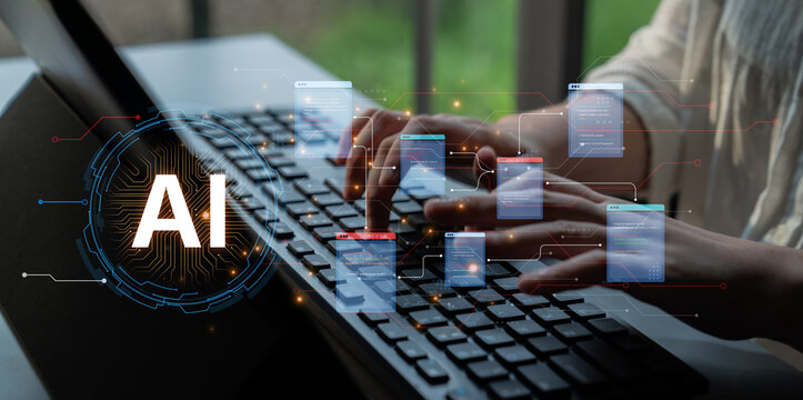 Futuristic software development concept featuring AI pair programmer, automated AI code generation, and real-time AI debugging. Ideal for DevOps and tech AI innovation. Corpus