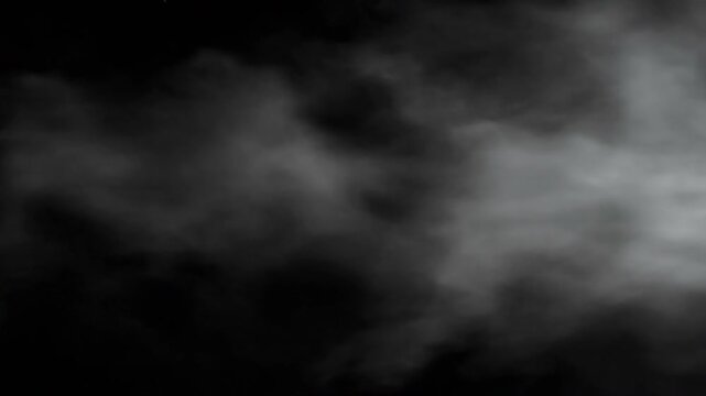 Short Emissions of White Wapor. Short clouds of the White Hot couple fly along the Screen from the left to the right