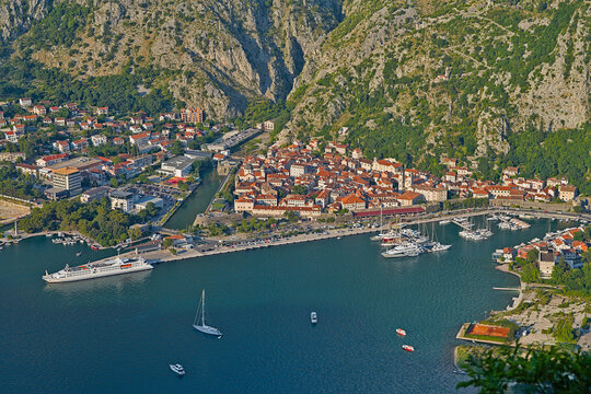 Luxury waterfront resort architecture in Porto Montenegro, Tivat, Montenegro.