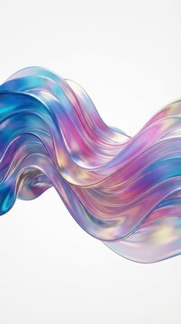 Abstract holographic wave fluid glass background