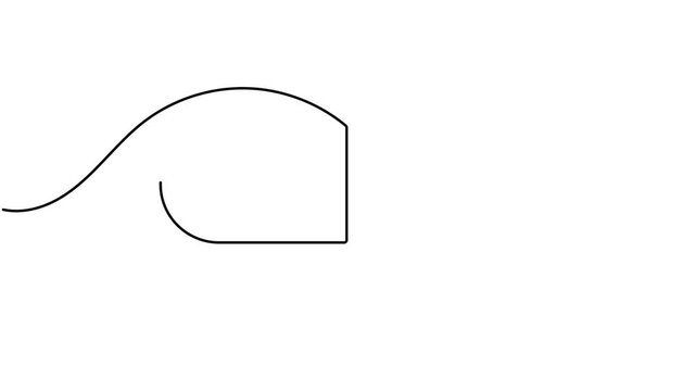 Modern medical capsule and cross icon sign continuous one line drawing moving on white background animation