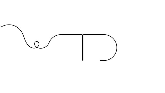 Modern medical capsule and cross icon sign continuous one line drawing moving on white background animation