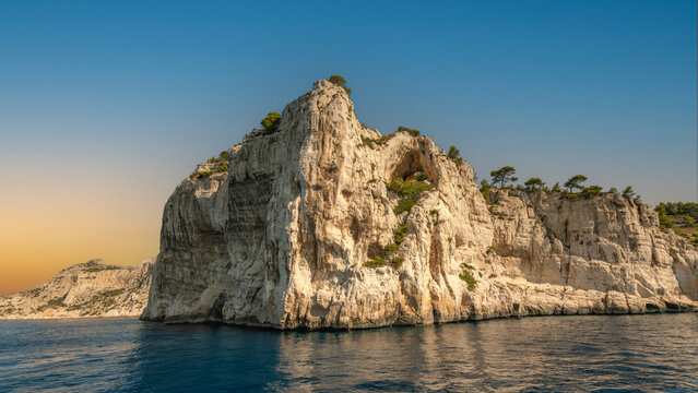 Calanque near Saint‑Cyr‑sur‑Mer &mdash; Golden Cliff at Sunset