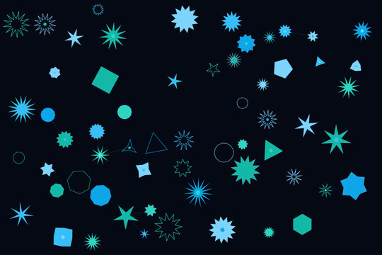 Abstract geometric star dust scattered pattern dark background