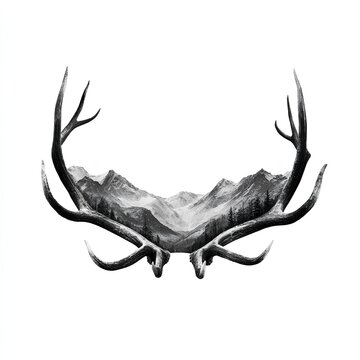  illustration of a deer antlers