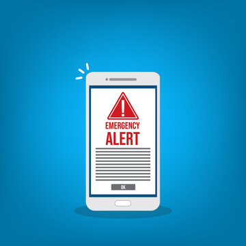 Disaster Warning Alert on Smartphone Screen with Emergency Notification