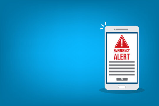 Government Emergency Alert Notification on Mobile Phone for Public Warning