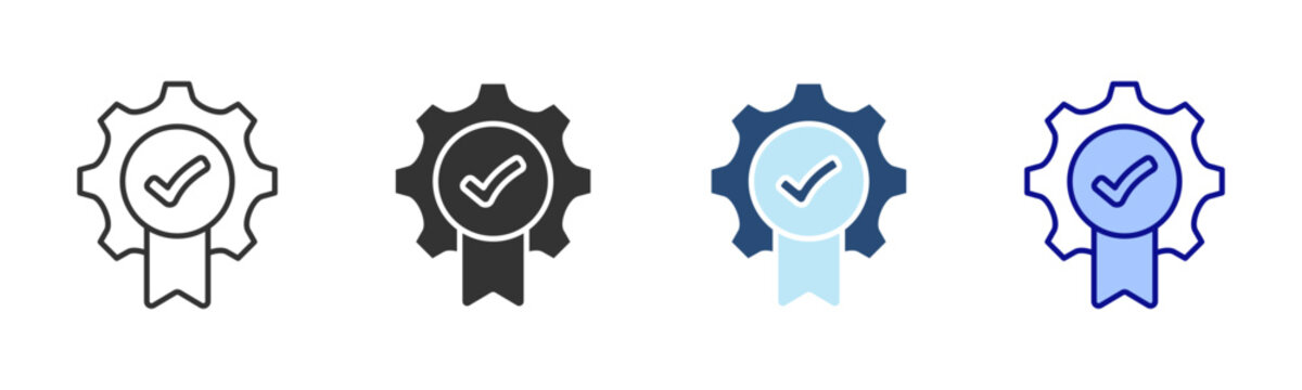 Quality Control Icon Set. Designed In Multi Style