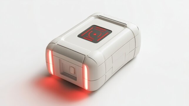 White electronic stud finder on clean white background