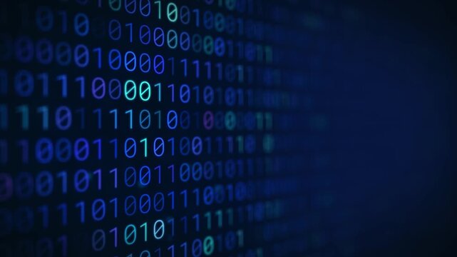 Abstract binary code background