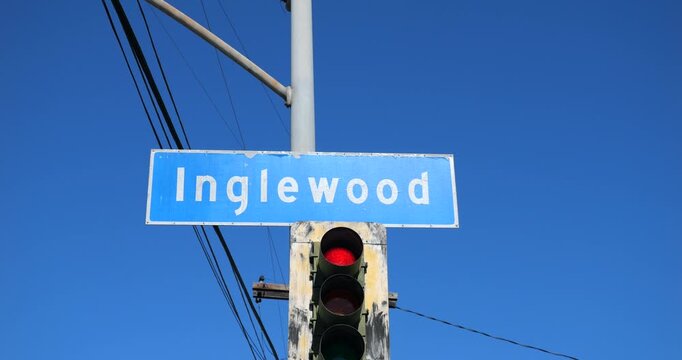 Inglewood California Public Welcome Sign