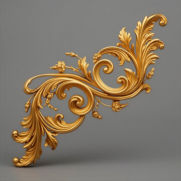 ornamento, ornamento dorado, decoraci&oacute;n, adorno, filigrana, arabesco, follaje, hojas, motivo floral, dise&ntilde;o ornamental, ornamento sim&eacute;trico, composici&oacute;n sim&eacute;trica, estilo barroco, barroco, rococ&oacute;, dec