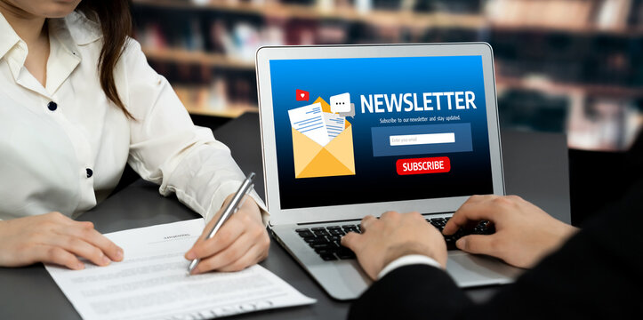 newsletter signup page on computer for customer to subscribe brisk newsletter update information to subscriber