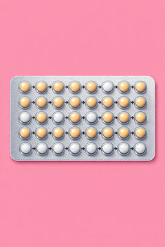Cosmetic packaging box with pill capsules