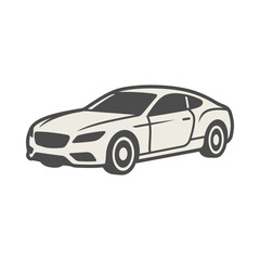 Fototapeta premium Modern sports car side profile line art.