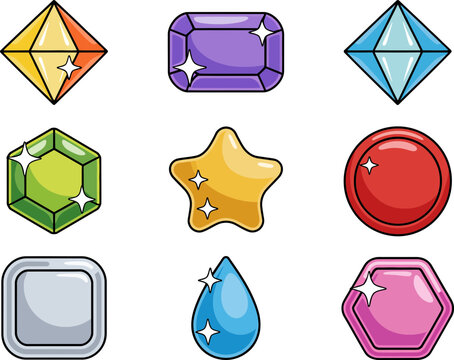 Gems. Vector Illustration