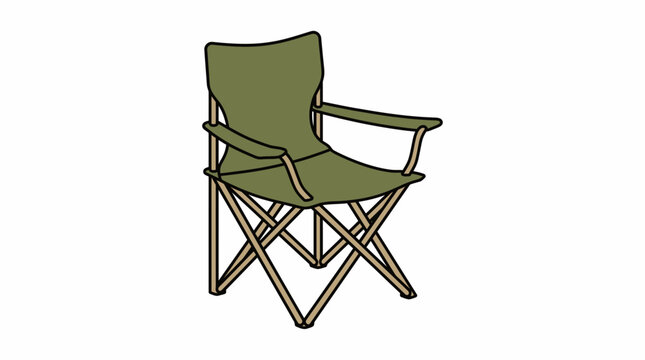 Green folding chair for summer family picnic park gathering weekend bonding vacation outdoor barbecue party labor day autumn school harvest leaves