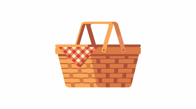 Classic wicker basket for labor day summer family picnic autumn school barbecue party park season leaves vacation outdoor gathering weekend bonding