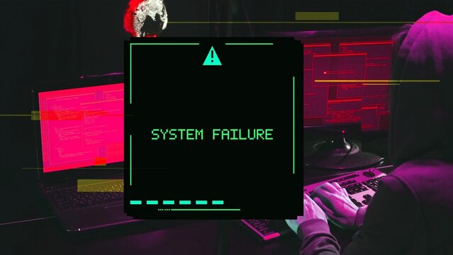 Glitch Abstract Error Transition / 4k Resolution / Horizontal / Part 05