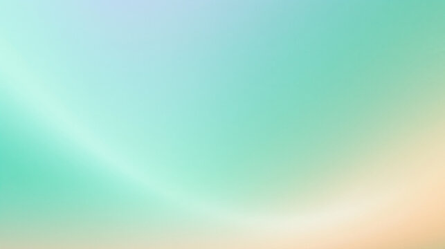Abstract Soft Mint Green and Peach Gradient Background