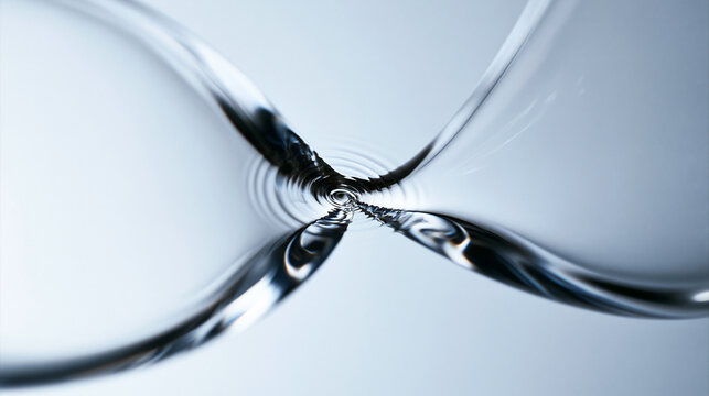 Abstract Liquid Flow and Water Ripple with Infinity Shape