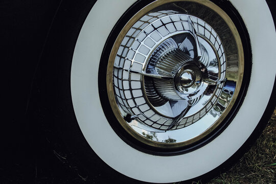 wheel of classic car