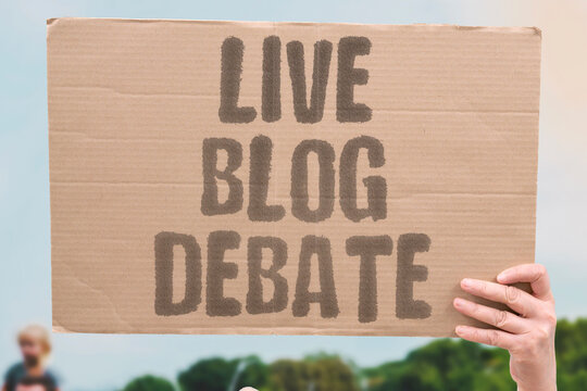 "Live Blog Debate" Followed real-time text coverage all evening. LIVE. BLOG. DEBATE. REALTIME. COVERAGE.