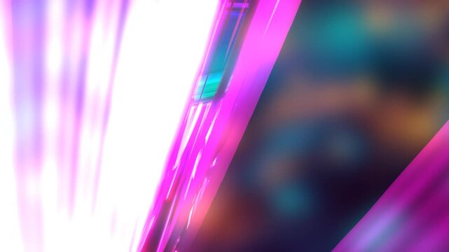 3D Render A dynamic, pulsating white light streaking across a dark background with edges separating it from the surrounding complexity