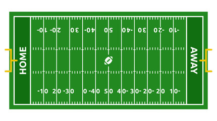 Top view of American football field pitch flat vector illustration © Vitodsgn