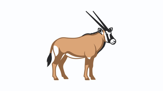 Gemsbok oryx antelope graphic illustration vector design