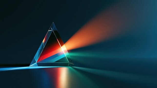 A glass prism separating one revenue beam into balanced product-level bands in a clean minimal layout with cool blue gradients and copy space