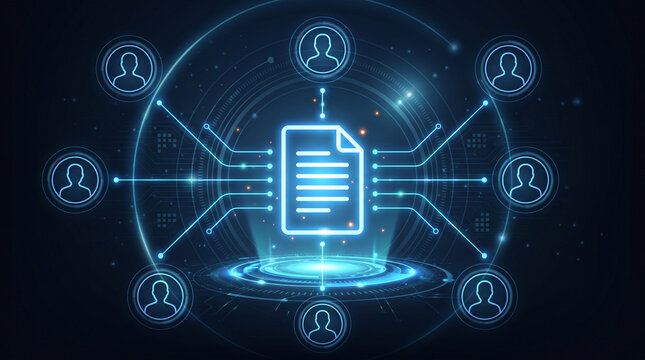 Digital Document Sharing Network With Connected Users and Collaboration