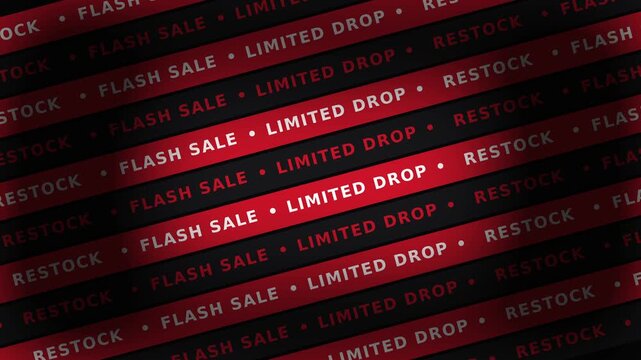 Dynamic scrolling hazard tape warning wall black friday sale background
