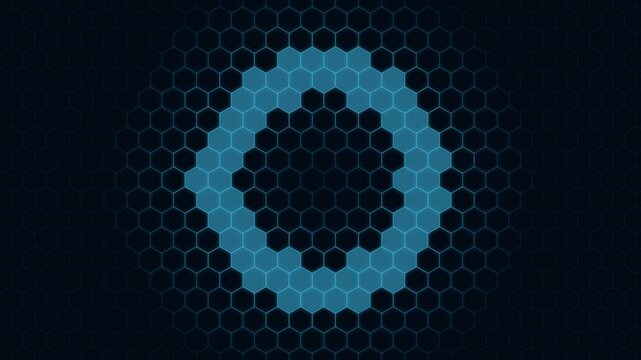 Pulsing hexagonal mesh symbolizing cybersecurity and cryptography networks
